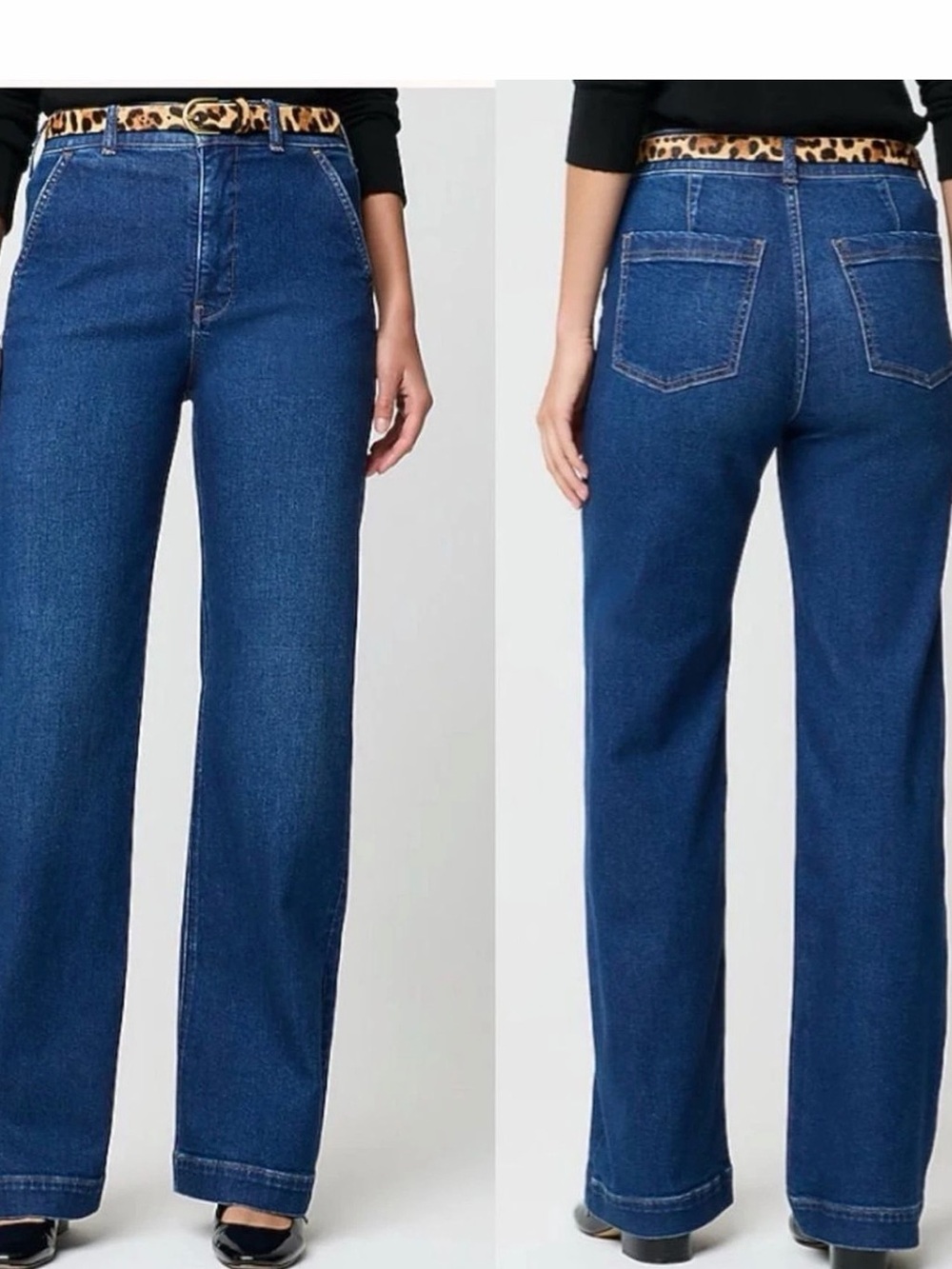 J. Crew Classic Wide-Leg Blue Denim Jeans
